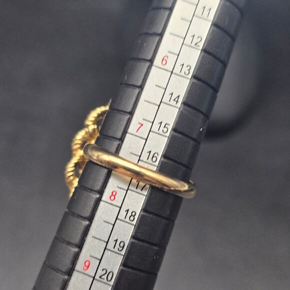 Sarah Coventry Old Vienna Ring Red Black Gold Tone Size 7.5 - Picture 6 of 7